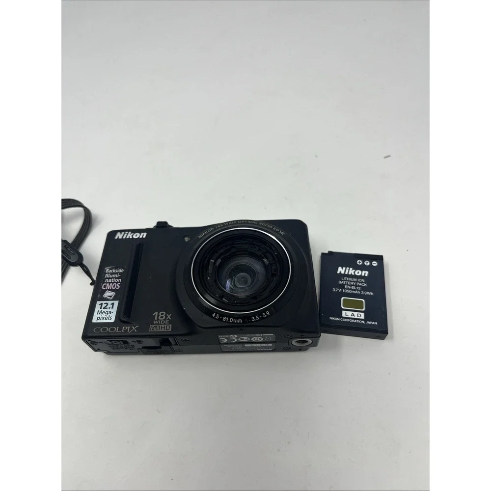 Nikon Coolpix S9100 12.1MP Digital Camera – Black –‎ For Parts Repair